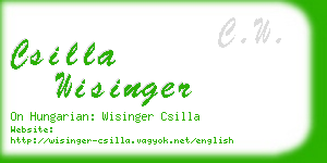 csilla wisinger business card